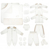 Комплект за изписване на бебе от 20 части с декорация бродерия - унисекс Bebetto 55293 2