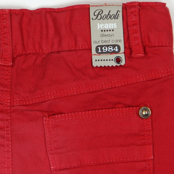 Памучен панталон с права кройка за бебе момче Boboli 56323 2