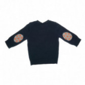 пуловер с дълъг ръкав за бебе момче с цветен бродиран надпис Benetton 57864 2