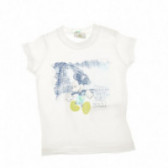 памучна блуза с къс ръкав за бебе с цветен принт на Мики Маус  за момче Benetton 57894 