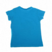 Памучна блуза с къс ръкав за бебе с цветен принт лъвче за момче Benetton 57905 2