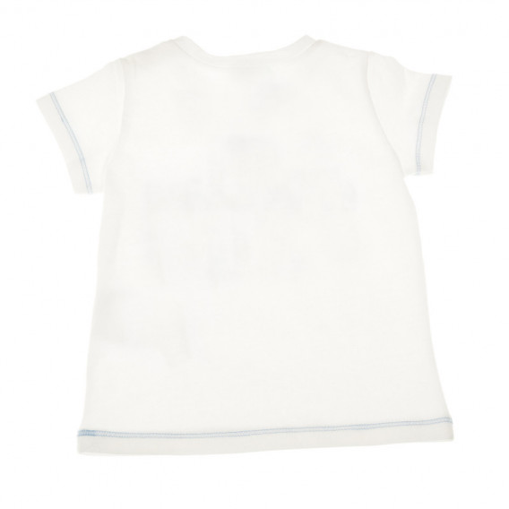 Памучна блуза с къс ръкав за бебе и цветен принт от детска анимация за момче Benetton 57908 2