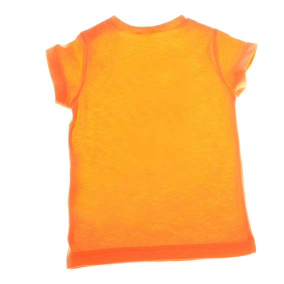 памучна блуза с къс ръкав за бебе с цветен принт надпис унисекс Benetton 57923 2