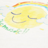 памучен потник за бебе с цветен принт на слънце и дъга за момиче Benetton 57957 3