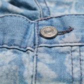Къс дънков панталон с флорален принт в син цвят за бебе момиче Benetton 58146 3