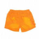 Къс панталон в оранжев цвят с апликация за бебе момче с апликации Benetton 58180 2