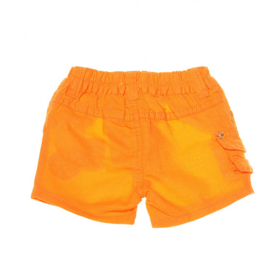 Къс панталон в оранжев цвят с апликация за бебе момче с апликации Benetton 58180 2