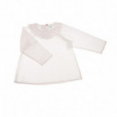 памучна блуза с дълъг ръкав и набрано деколте за бебе момиче Benetton 58298 