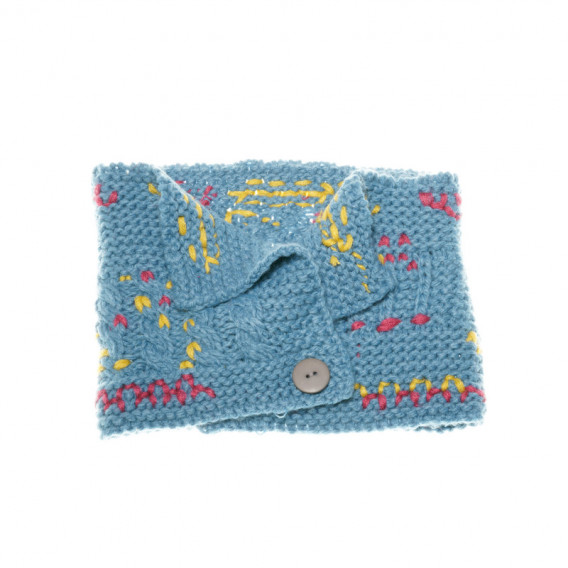 Плетен син шал за момиче Benetton 58436 