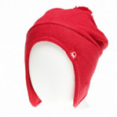 поларена шапка унисекс с емблема на марката, червена Benetton 58445 