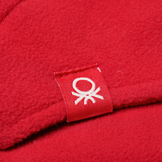 поларена шапка унисекс с емблема на марката, червена Benetton 58447 3