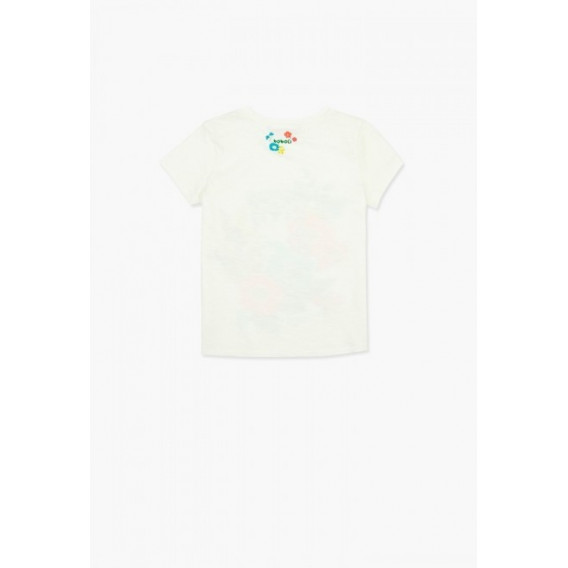 Памучна класическа тениска с цветен принт за момиче Boboli 58617 3