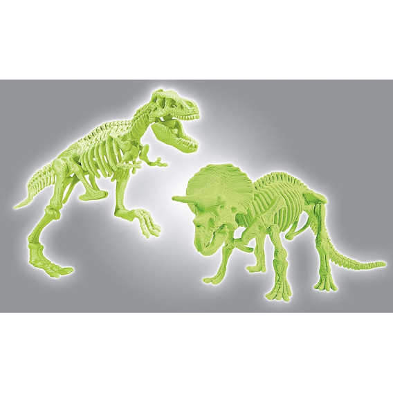 Science play скелет t-rex and triceratops светещ CLEMENTONI 58754 6