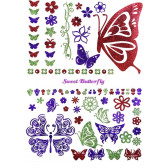 Комплект брокати 80 дизайна- пеперуди с 3 цвята Glitza 59211 8