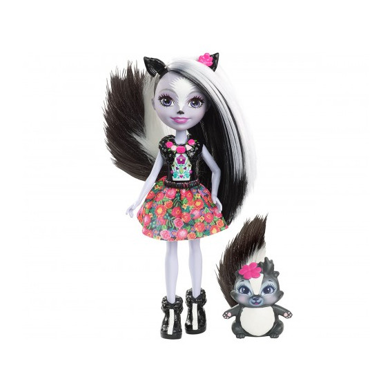 Енчантималс - кукла сейдж скънк и скунксчето кейпър Mattel 59477 2