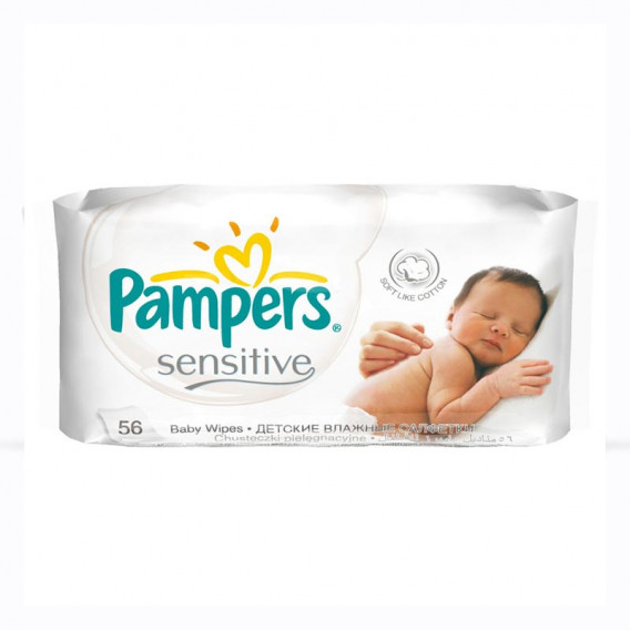 Мокри кърпи Pampers Sensitive, 56 бр. Pampers 59847 