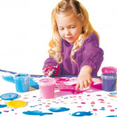 Бои за рисуване с пръсти в 4 ярки цвята SES 60135 3