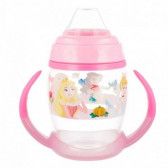 Чаша за малки деца с две розови дръжки и силиконов накрайник за пиене с картинка princess true full Stor 60233 2