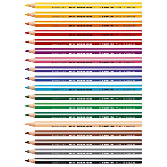 Цветни моливи trio thick ергономични, 18 цвята Stabilo 60636 3