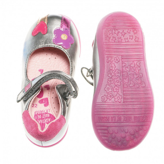 Обувки балеринки за момиче с цветя Agatha ruiz de la prada 60929 3