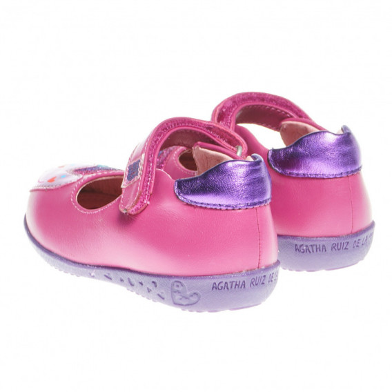 Розови обувки за момиче с лилави детайли Agatha ruiz de la prada 60943 3