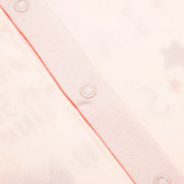 Розова блуза с дълъг ръкав и надпис с блестящ сребрист брокатза бебе момиче KIABI 61737 4