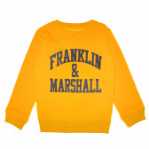 Суитшърт с лого и дълъг ръкав за момче, жълт Franklin & Marshall 61870 