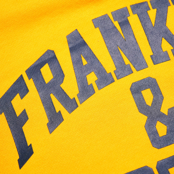 Суитшърт с лого и дълъг ръкав за момче, жълт Franklin & Marshall 61876 3