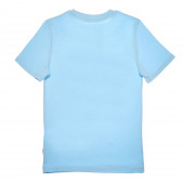 Памучна тениска с лого за момче, светло синя Franklin & Marshall 61887 2