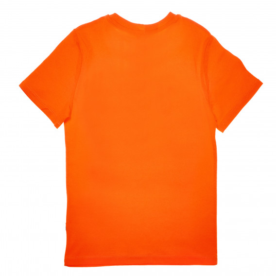 Памучна тениска с лого за момче, оранжева Franklin & Marshall 61895 2