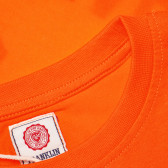 Памучна тениска с лого за момче, оранжева Franklin & Marshall 61900 4