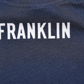 Памучна блуза с къс ръкав за момче, синя Franklin & Marshall 61908 3