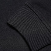 Памучна черна блуза с дълъг ръкав и надпис на гърба за момче Name it 61959 5