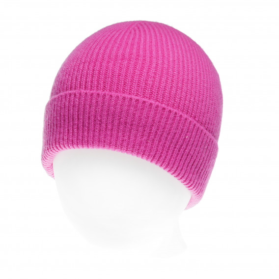 плетена шапка за момиче, розова Benetton 62017 