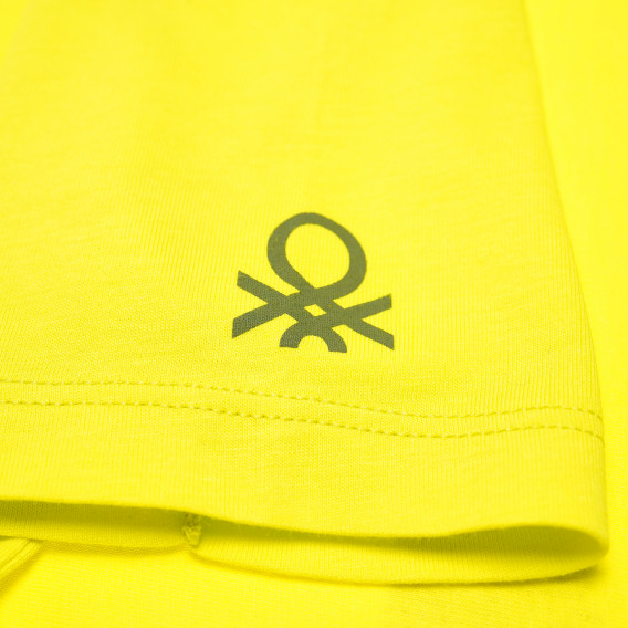 маркова памучна тениска с емблема за момче Benetton 62056 4