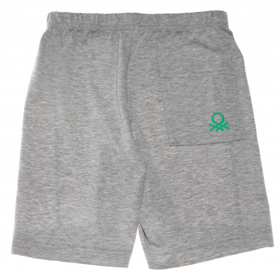Сив памучен къс панталон за момче Benetton 62063 2