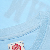 Памучна тениска с лого за момче, светло синя Franklin & Marshall 62525 8