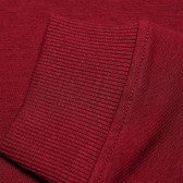 Памучна червена блуза,  с дълъг ръкав и щампа за момиче Name it 62581 10