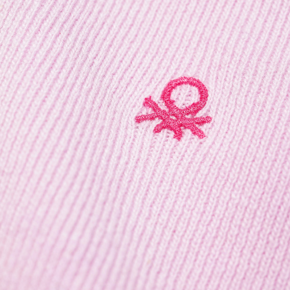 плетен шал за момиче, светлолилав Benetton 62623 5