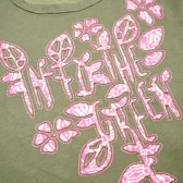 памучна тениска за момиче с розов надпис Benetton 62700 7