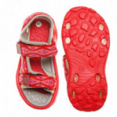 Туристически сандали с велкро закопчаване за момиче, червени Wanabee 63090 3