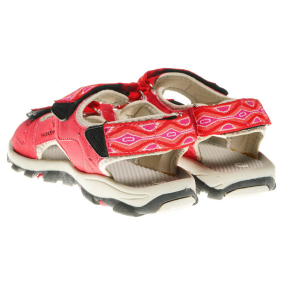 Туристически сандали за момиче, червени Wanabee 63145 2
