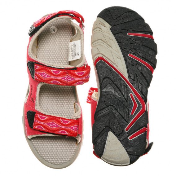 Туристически сандали за момиче, червени Wanabee 63146 3