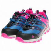 Туристически обувки с розови акценти за момиче, сини Wanabee 63510 