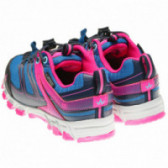 Туристически обувки с розови акценти за момиче, сини Wanabee 63511 2