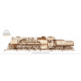 3D Механичен пъзел локомотив с тендер Ugears 63959 3