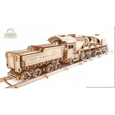 3D Механичен пъзел локомотив с тендер Ugears 63966 10