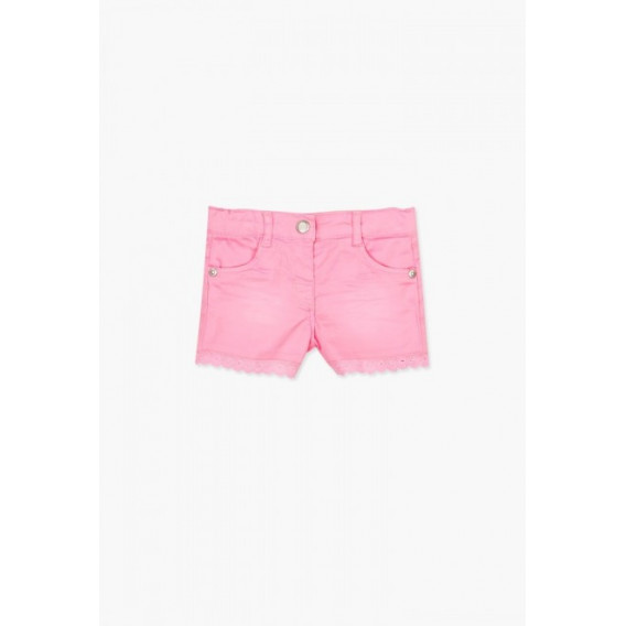 Къси панталони за момиче с дантела, розови Boboli 64752 2