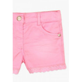 Къси панталони за момиче с дантела, розови Boboli 64754 6