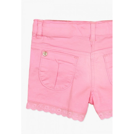 Къси панталони за момиче с дантела, розови Boboli 64755 8